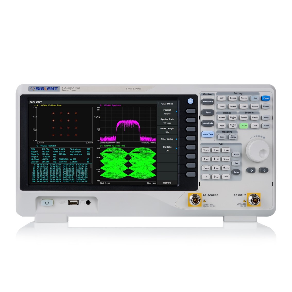 SIGLENT SSA3032X Plus 스펙트럼 분석기 9KHz-2.1GHz / -98dBc