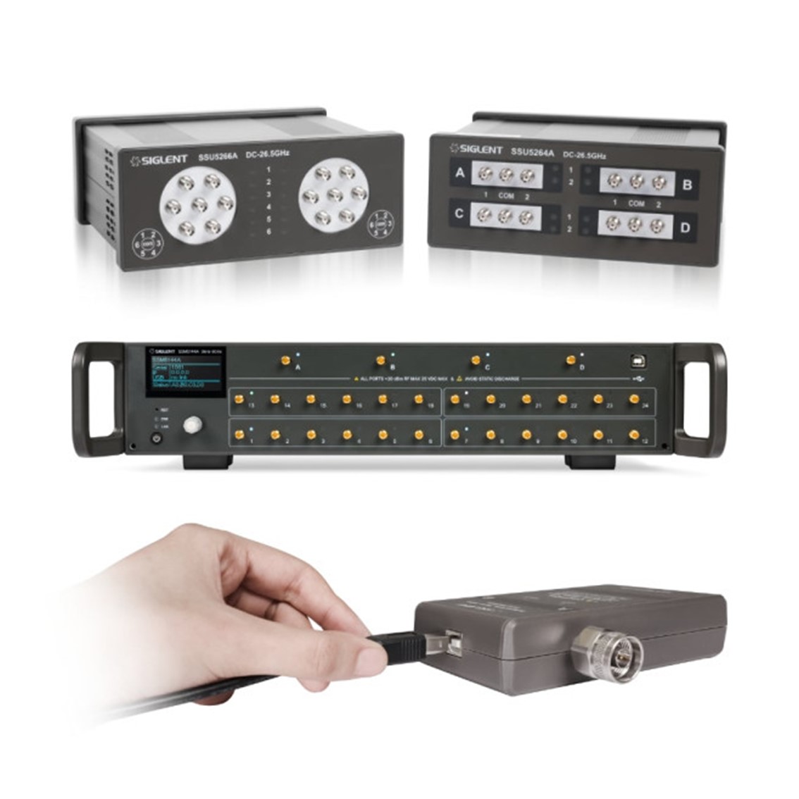 SIGLENT SSU5262A RF기계식 스위치 DC-26.5GHz, 2 SPDT, SMA female