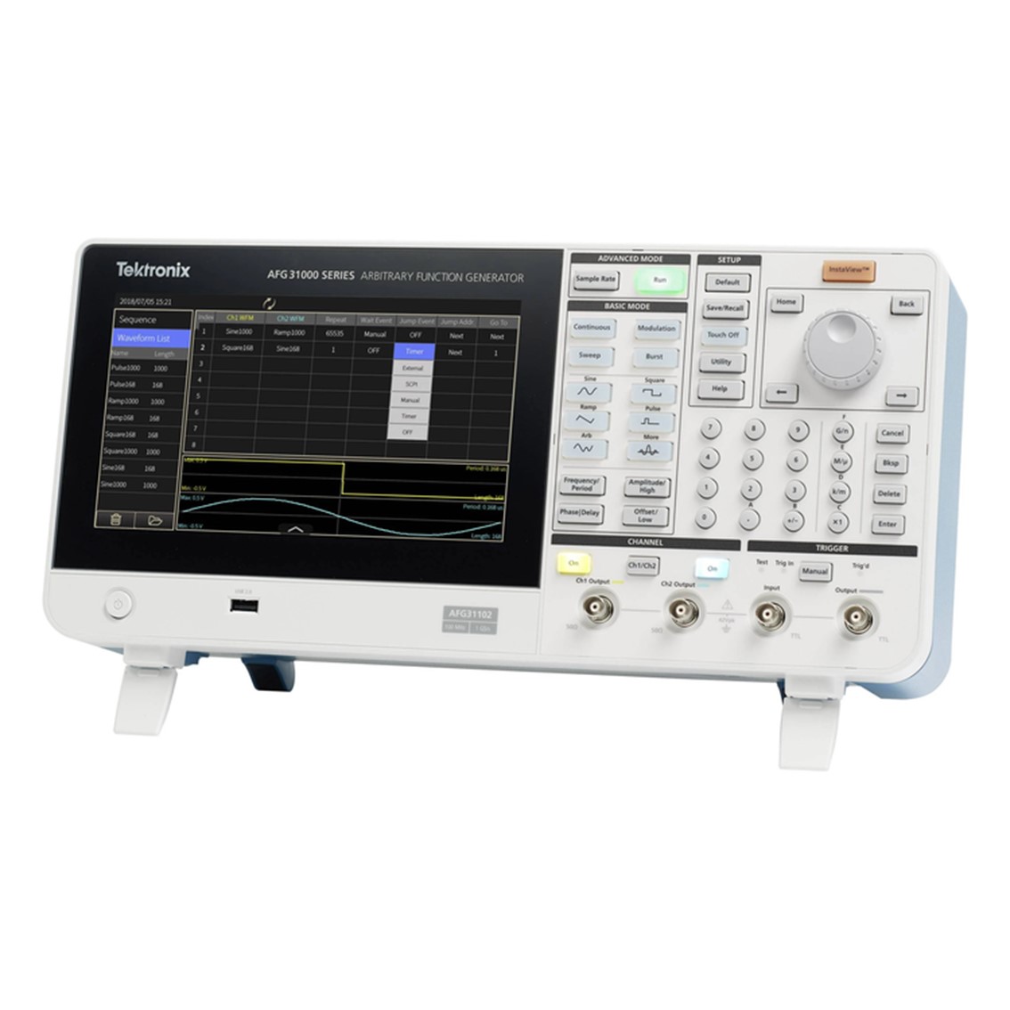 TEKTRONIX AFG31101 임의파형발생기,함수발생기 1채널, 100MHz, 1GSa/s, 16Mpts