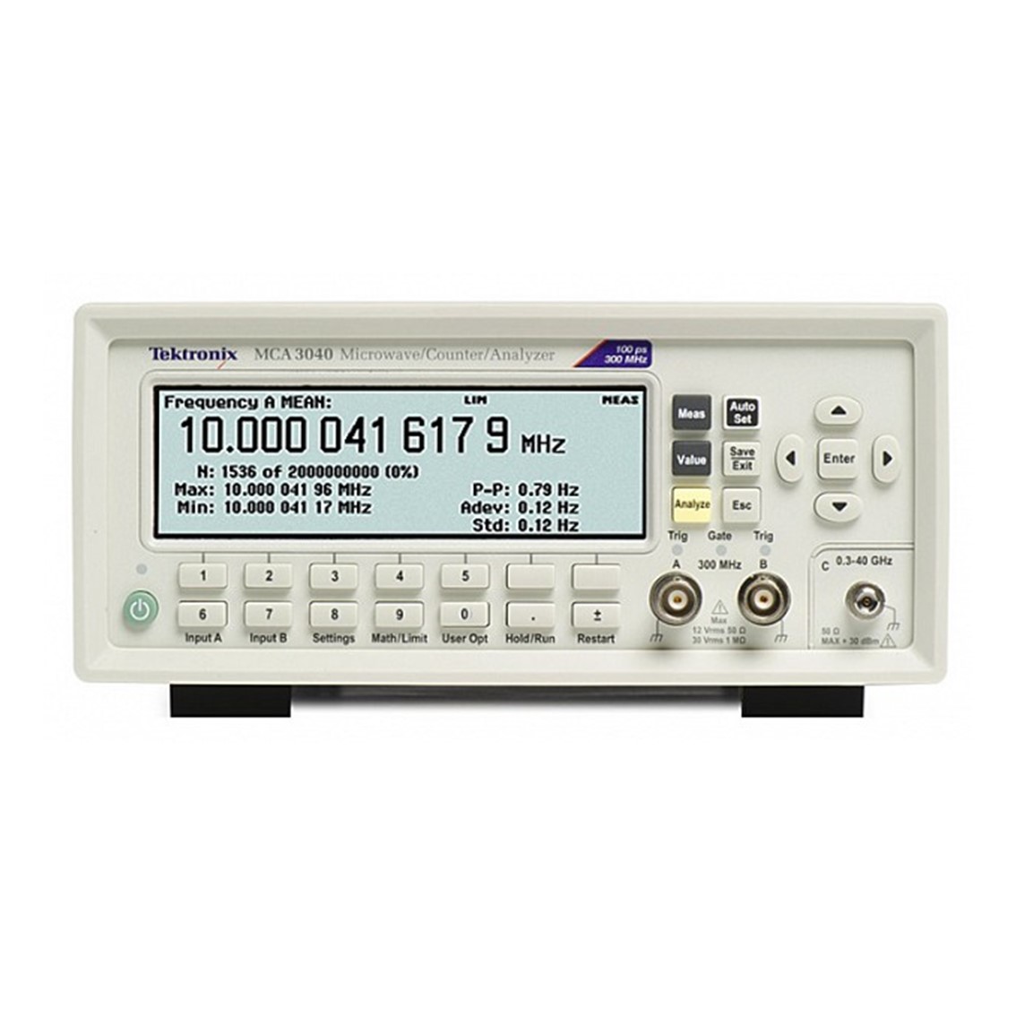 TEKTRONIX MCA3027 마이크로파/카운터 분석기 및 전력계, 300MHz/27GHz