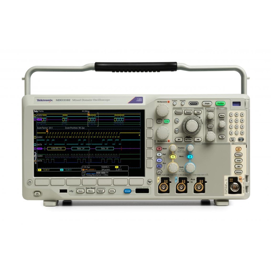 TEKTRONIX MDO3102 오실로스코프 2CH, 1GHz, 5GS, 10M, 디지탈채널16