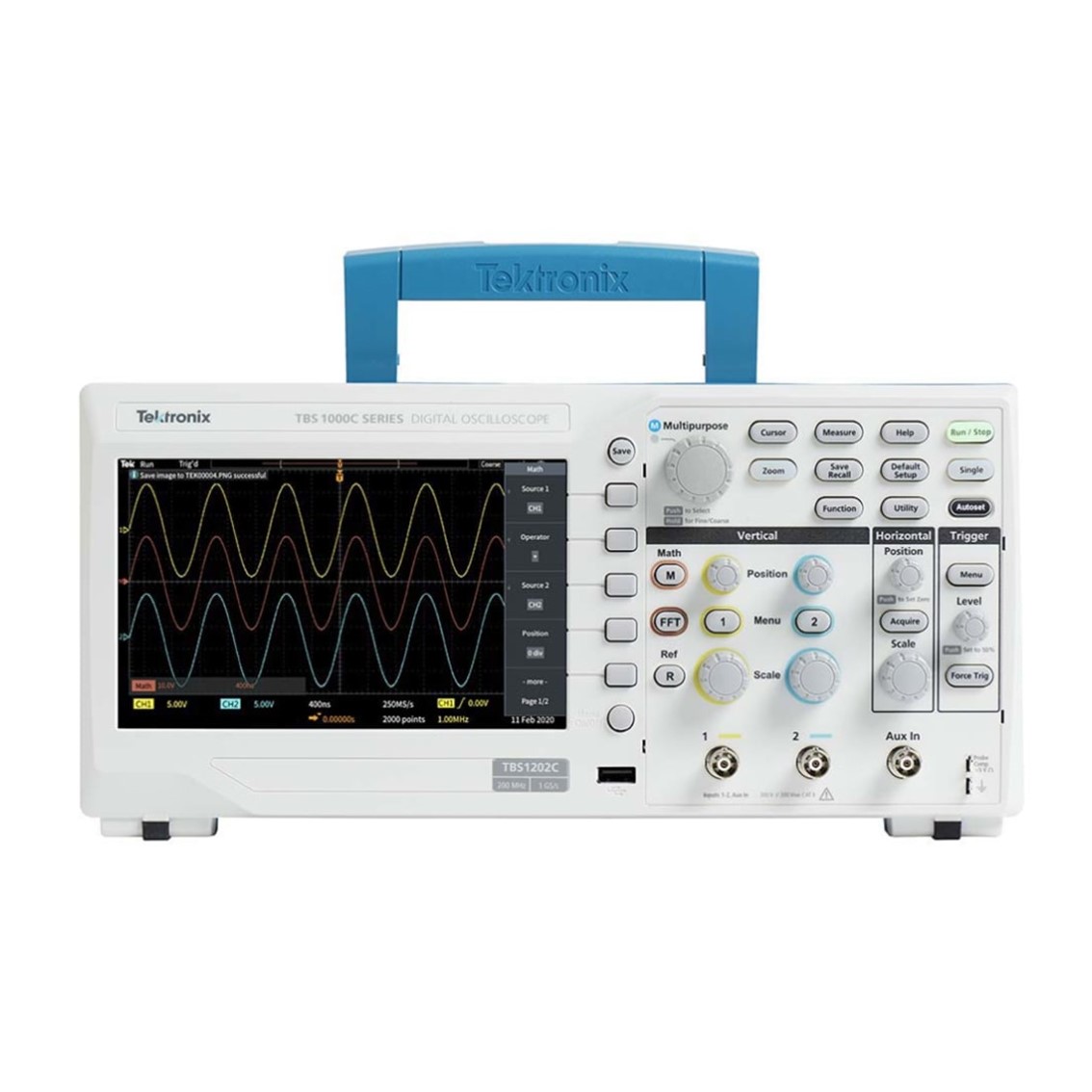 TEKTRONIX TBS1202C 오실로스코프 2CH, 200MHz, 1GS/s, 20Kpts