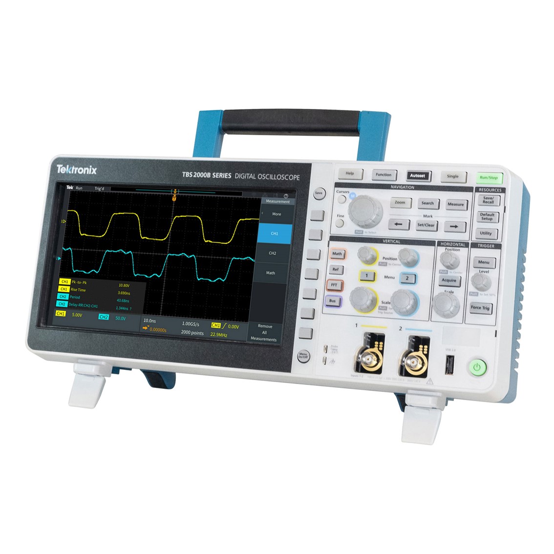 TEKTRONIX TBS2102B 오실로스코프 2CH, 100MHz, 2GS/s, 5Mpts