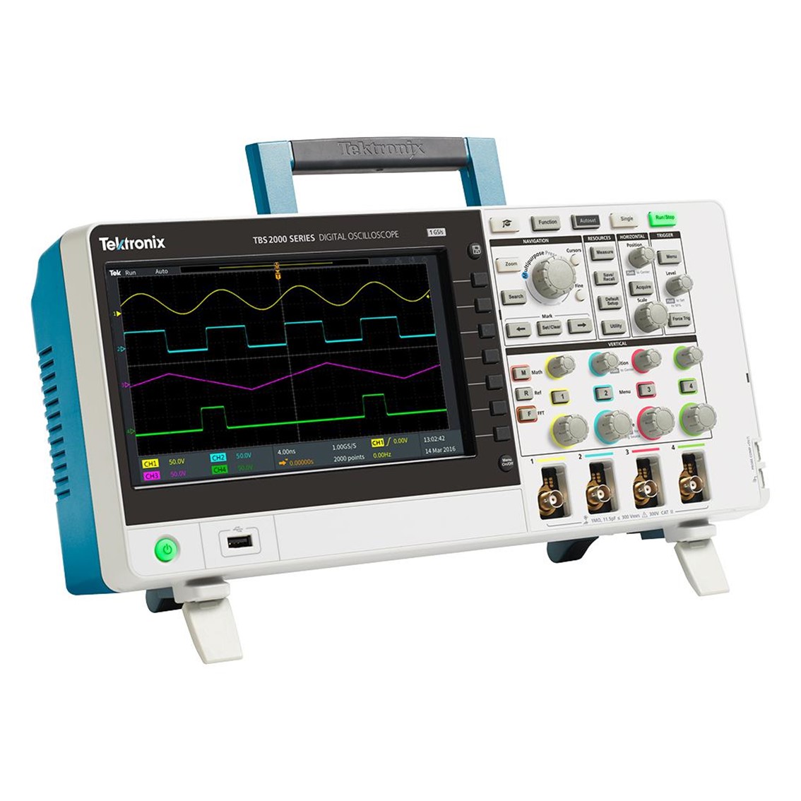 TEKTRONIX TBS2204B 오실로스코프 4CH, 200MHz, 2GS/s, 5Mpts