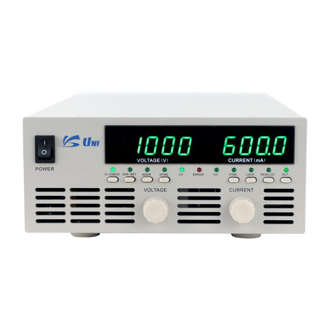 UNI UPH5000-20H 프로그래머블 DC파워서플라이 2000V, 2500mA,5KW 3상,380V,2U DC전원공급기