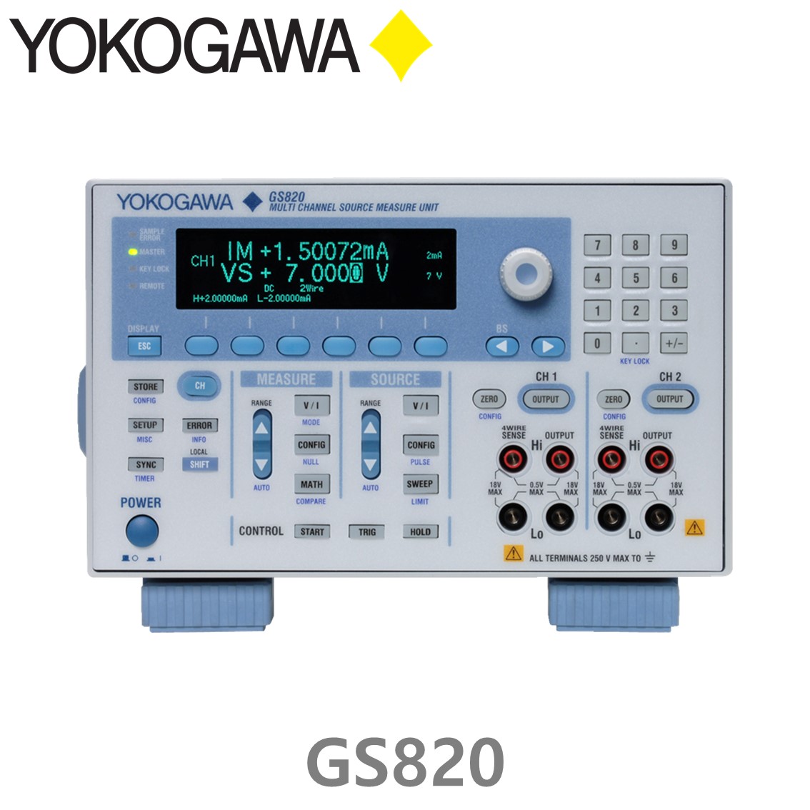 YOKOGAWA GS820 765602 요꼬가와 다채널 소스측정장치 DC소스, 신호발생기