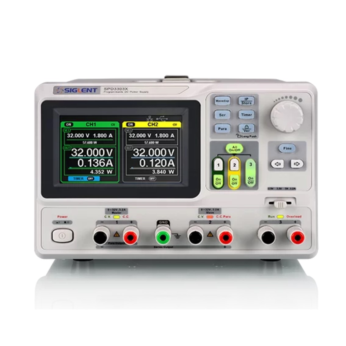 SIGLENT SPD3303X 3채널 프로그래머블 DC파워서플라이32V,3.2AX2, 2.5V,3.3V,5V,3A,1mV,1mV