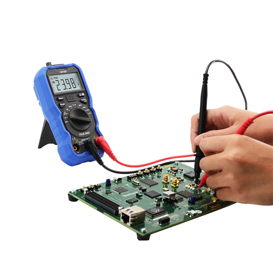 OWON OW16B 4.5 Digit 휴대용 디지탈 멀미미터, True RMS, 온도. NCV, 10A, Bluetooth