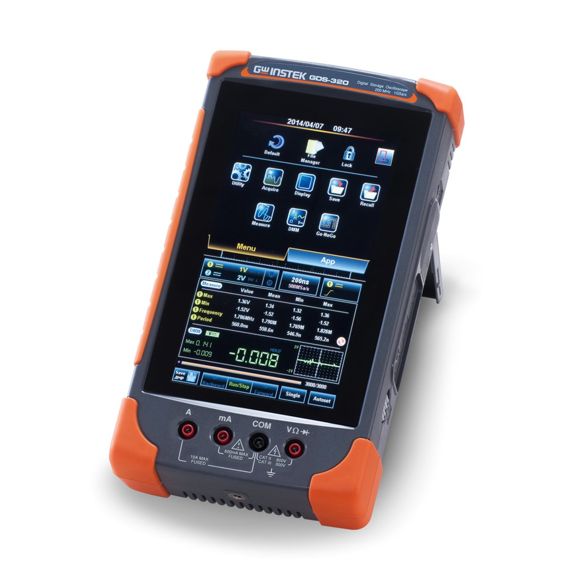 GWINSTEK GDS-310 휴대용 오실로스코프 1채널,100MHz,5M,50,000 DMM