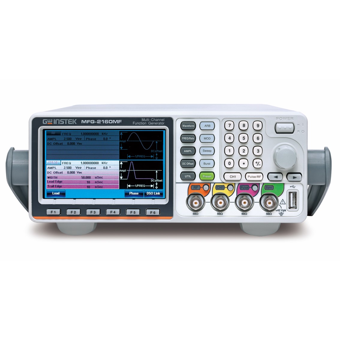 GWINSTEK MFG-2160MF 멀티채널 임의함수발생기 60MHz ,펄스발생기 25MHz, RF발생기160MHz