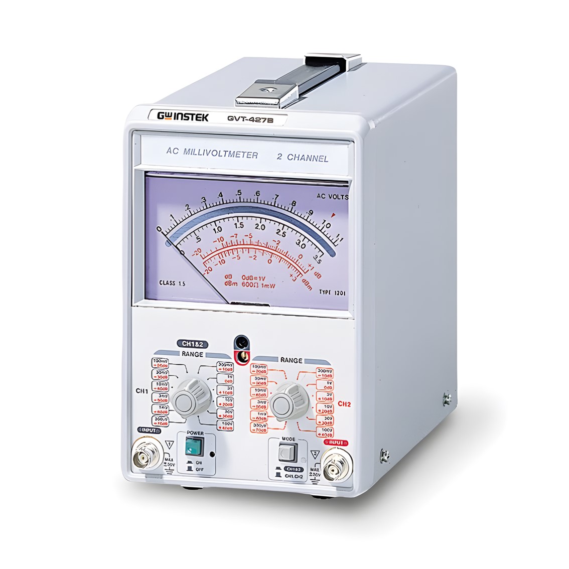 GWINSTEK GVT-427B 2채널 밀리볼트 측정기, 밀리볼트미터