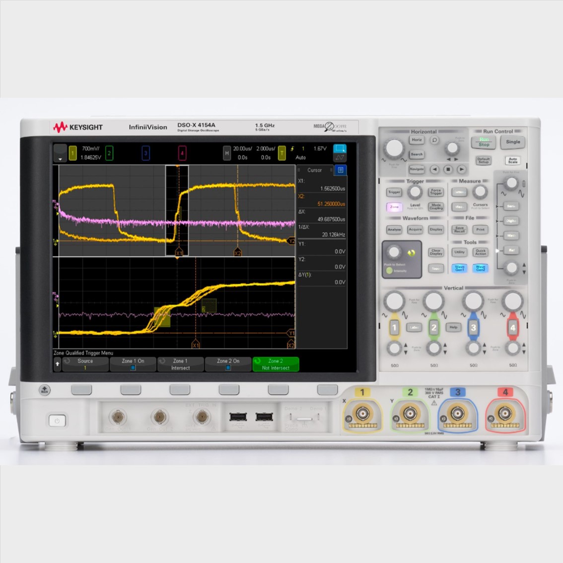KEYSIGHT DSOX4054G 4채널,500MHz 디지탈오실로스코프,파형발생기