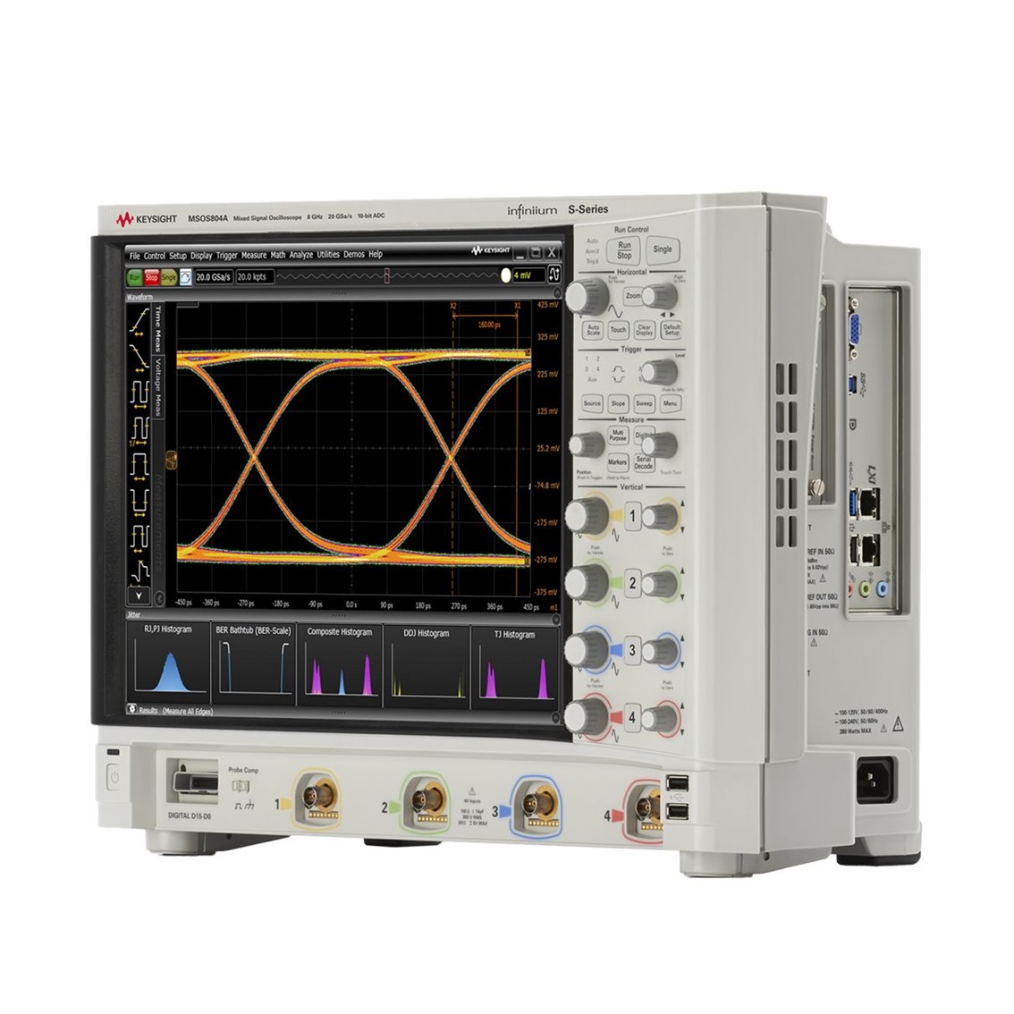 KEYSIGHT MSOS804A 오실로스코프 4채널,8GHz,20GSa,50Mpts,디지털16채널