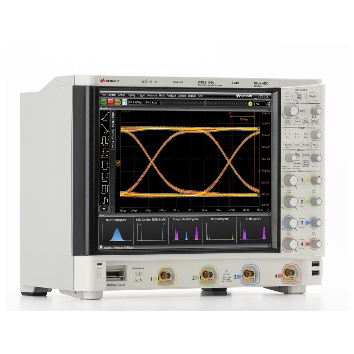 KEYSIGHT DSOS104A 고해상도 오실로스코프: 4채널,1GHz,10GSa,50Mpts