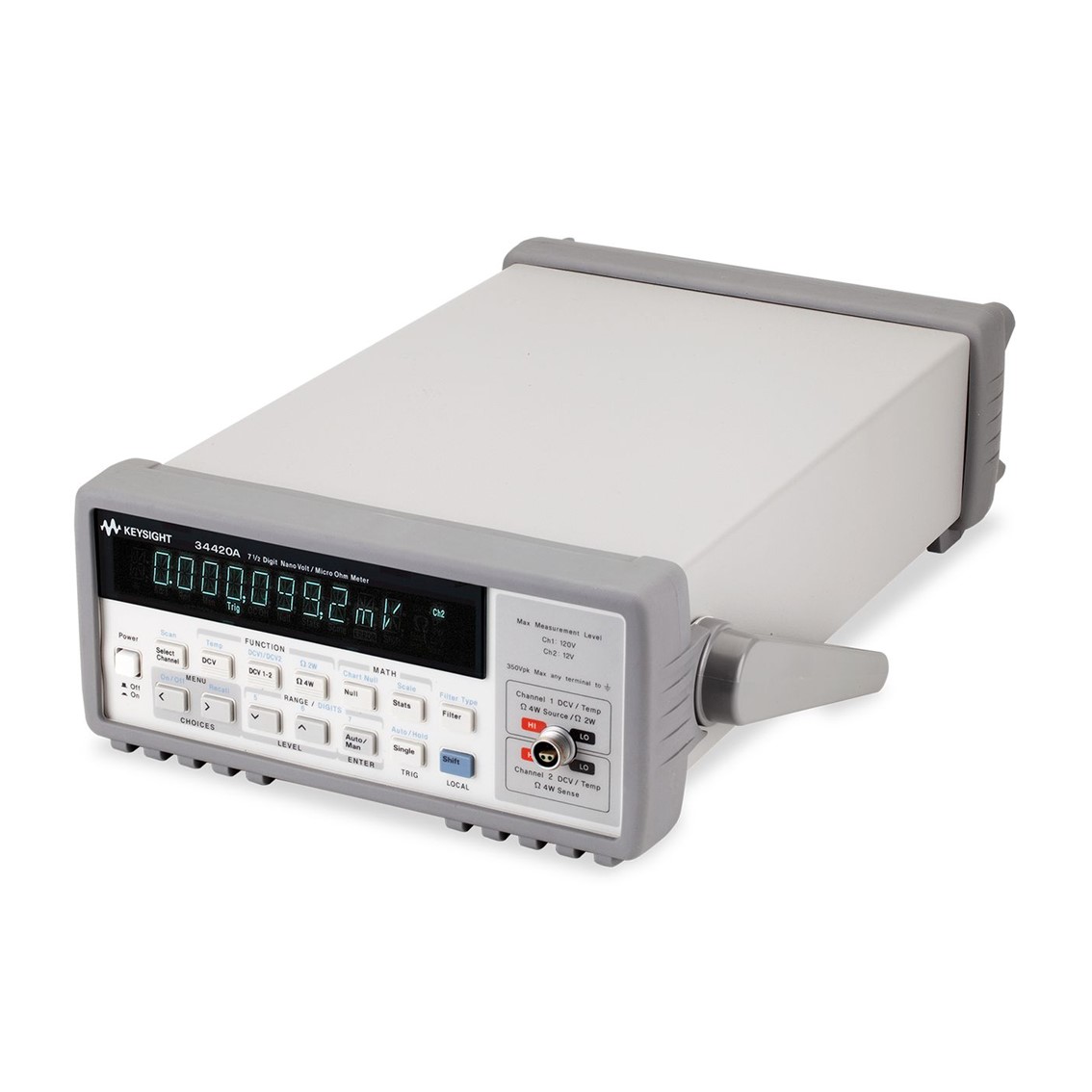 KEYSIGHT 34420A 나노-볼트미터/마이크로-옴 미터, 7.5디지트,0.003% 2,4 와이어 저항, 온도, DCV