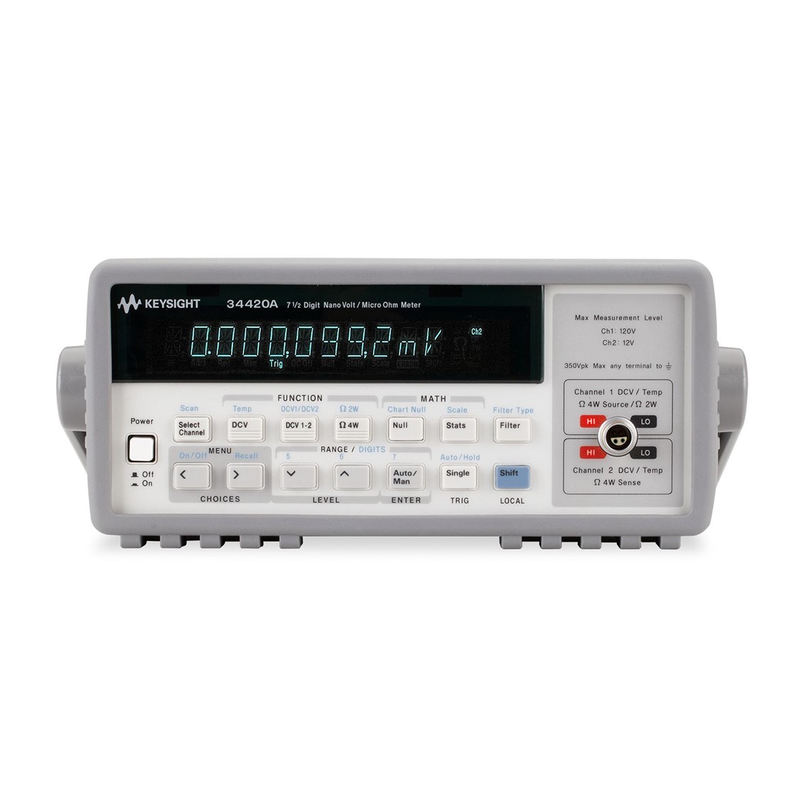 KEYSIGHT 34420A 나노-볼트미터/마이크로-옴 미터, 7.5디지트,0.003% 2,4 와이어 저항, 온도, DCV