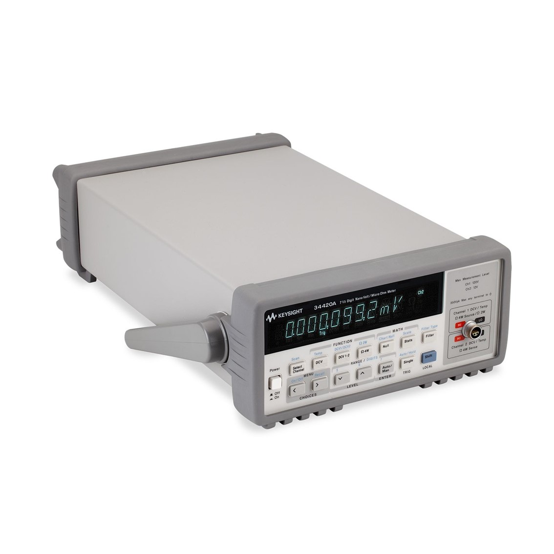 KEYSIGHT 34420A 나노-볼트미터/마이크로-옴 미터, 7.5디지트,0.003% 2,4 와이어 저항, 온도, DCV