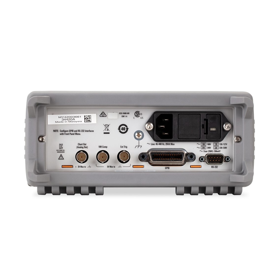 KEYSIGHT 34420A 나노-볼트미터/마이크로-옴 미터, 7.5디지트,0.003% 2,4 와이어 저항, 온도, DCV