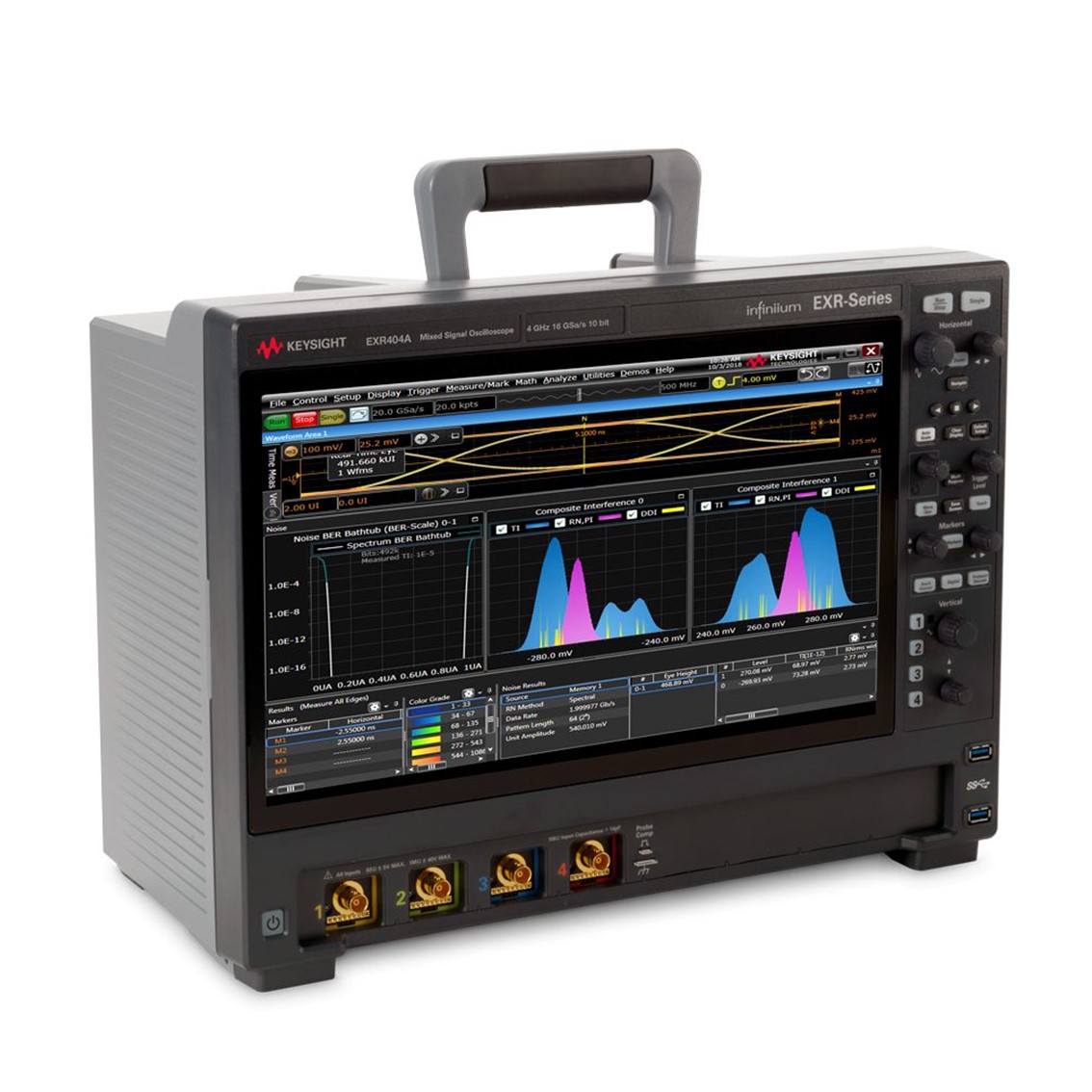 KEYSIGHT EXR404A Infiniium EXR-시리즈 오실로스코프 4채널,4GHz,16GSa,100Mpts