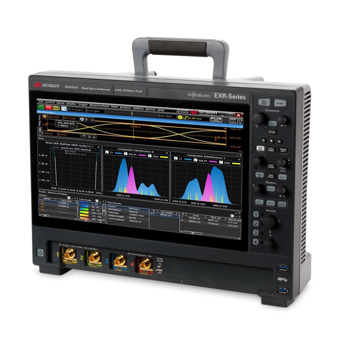 KEYSIGHT EXR404A Infiniium EXR-시리즈 오실로스코프 4채널,4GHz,16GSa,100Mpts