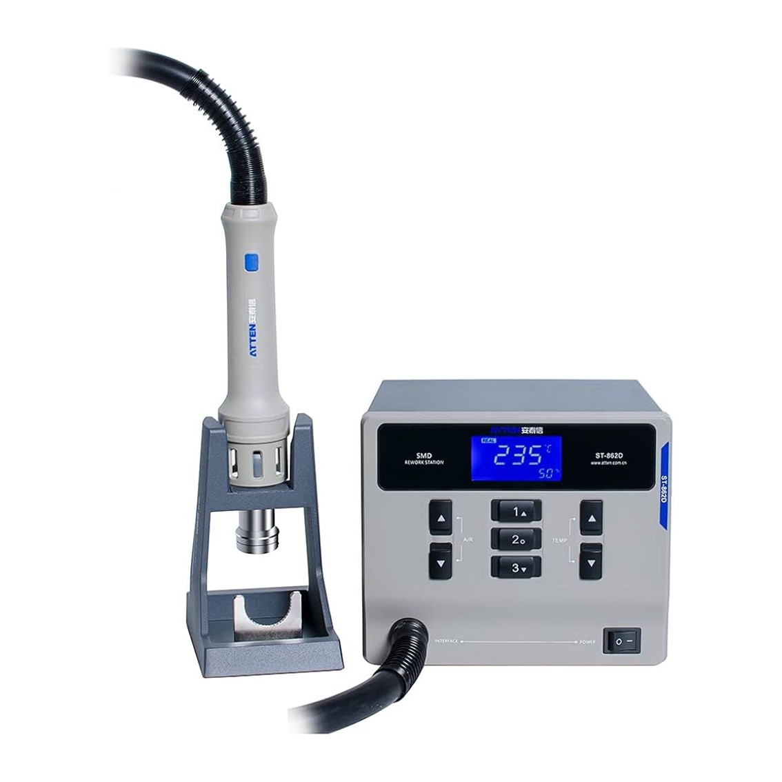 ATTEN ST-862D 100C~480C 열풍기 리워크 스테이션, 핫스테이션, PCB리워크