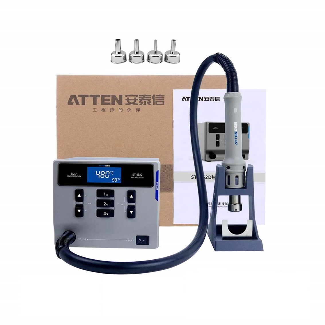 ATTEN ST-862D 100C~480C 열풍기 리워크 스테이션, 핫스테이션, PCB리워크