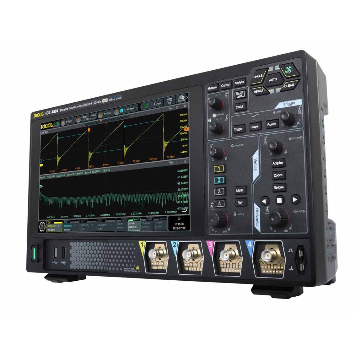 RIGOL DHO4804 4채널, 800MHz, 4GSa/s, 12bit 디지털 오실로스코프