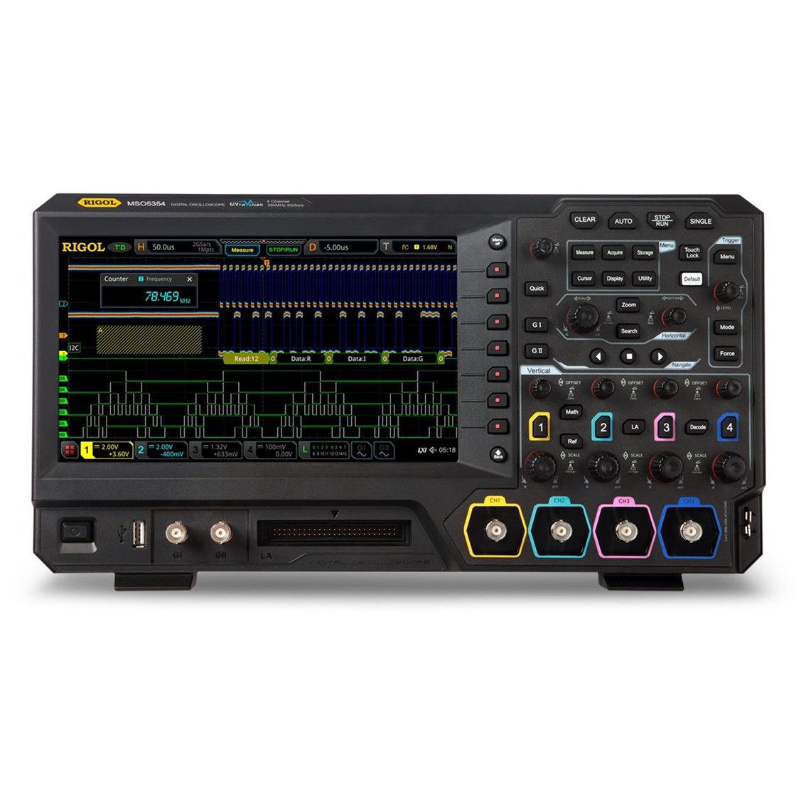 RIGOL MSO5074 4채널,70MHz,8GSa/s 디지털 오실로스코프