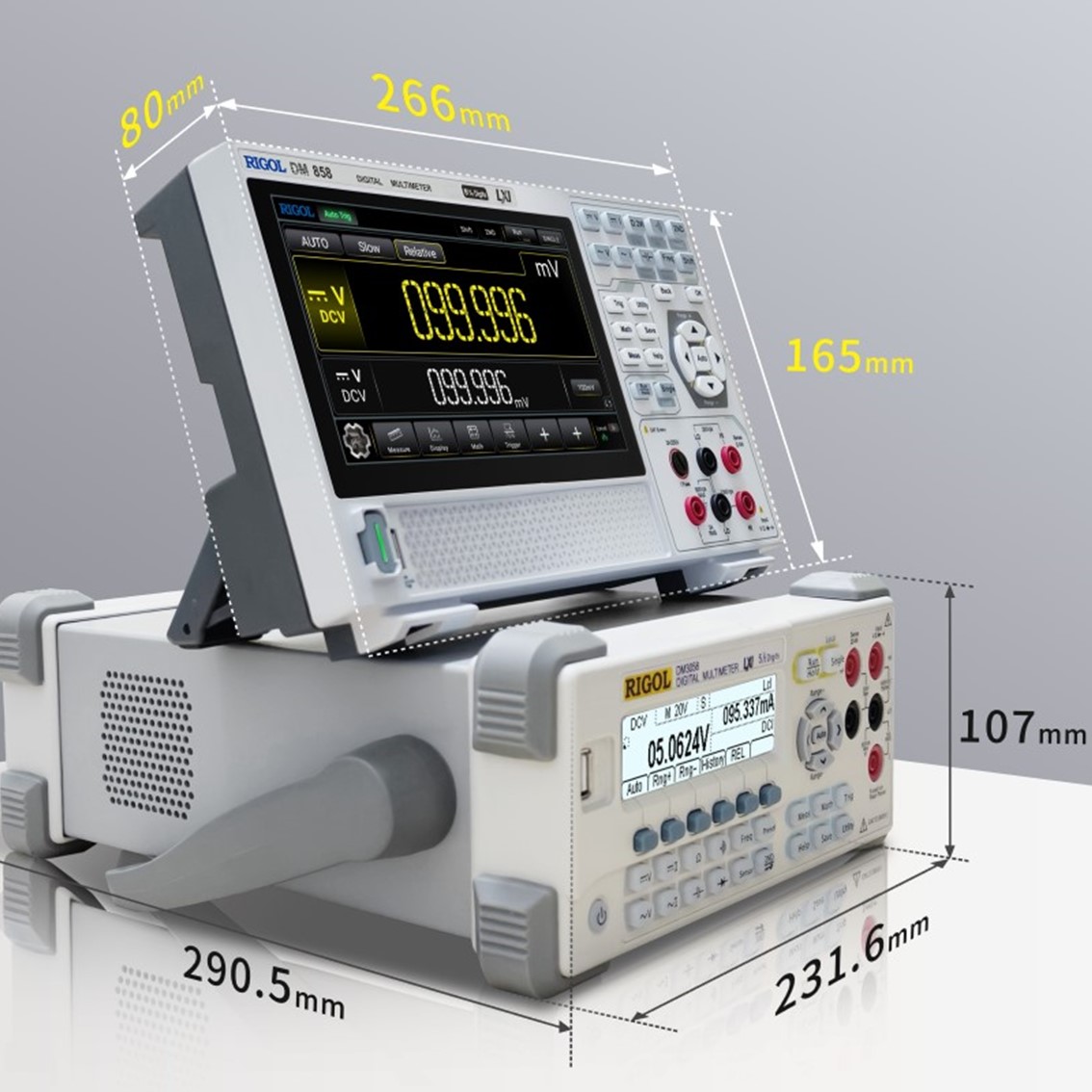 RIGOL DM858 멀티미터,데이타수집 5.5digits, 125 rdgs/s, 0.03% DMM