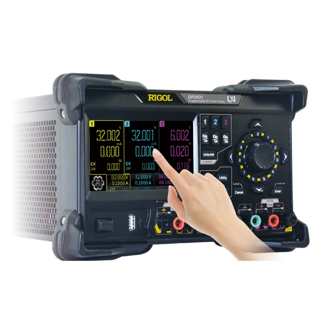 RIGOL DP2031 3채널(32V,3A 32V,3A 6V,5A),222W,1mV,1mA DC파워서플라이 DC전원공급기