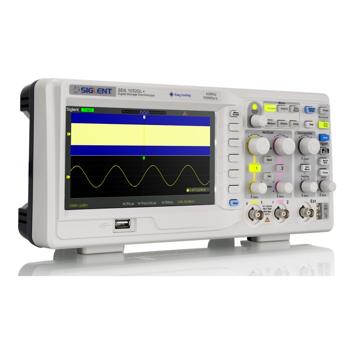 SIGLENT SDS1052DL+ 오실로스코프 2채널, 50MHz, 500MSa/s 32K