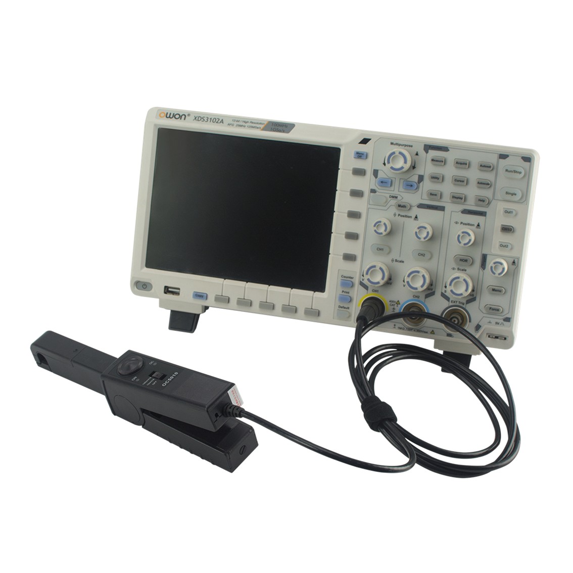 OWON OC5010 AC/DC 전류 프로브 100A, DC~100KHz (±3dB), BNC 출력