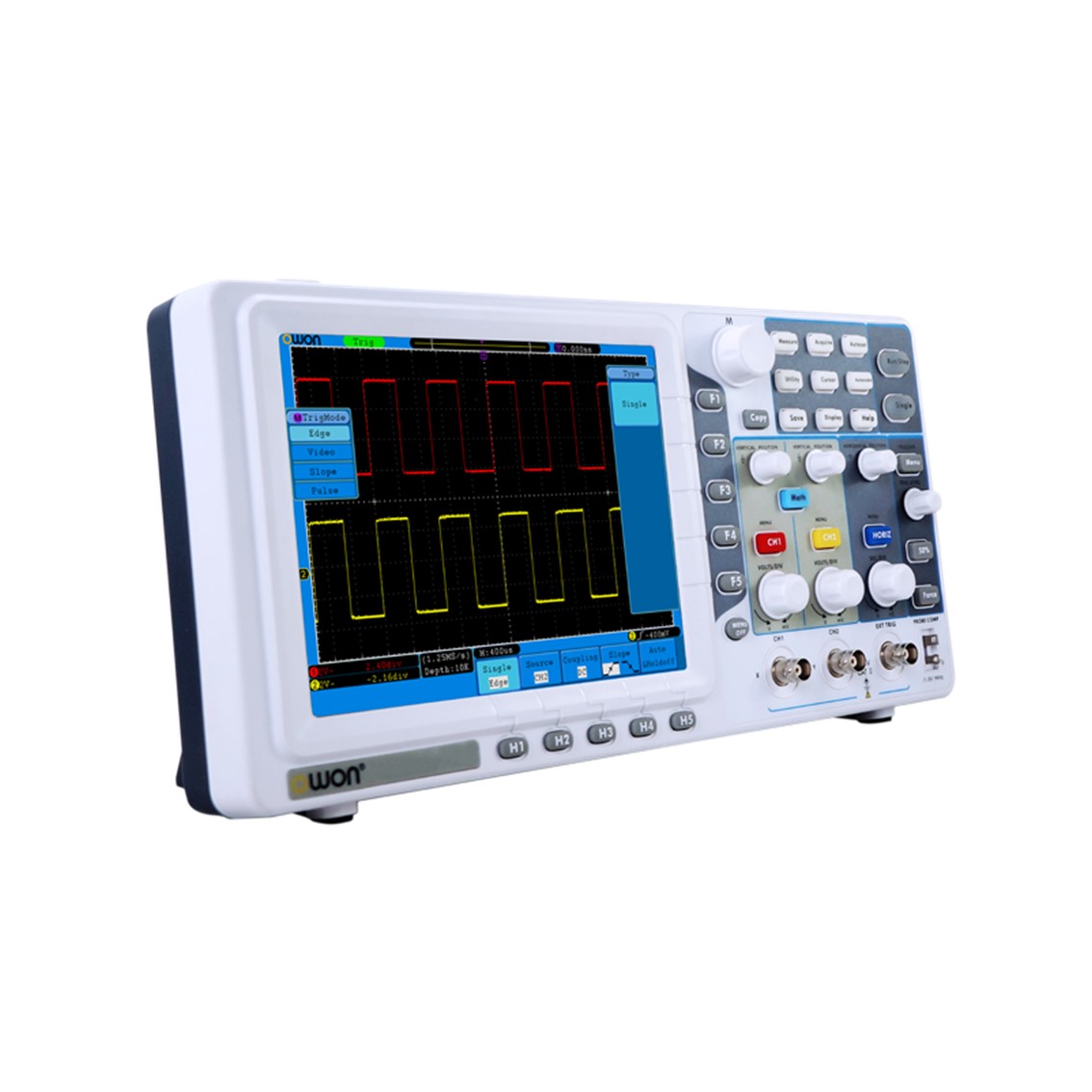 OWON SDS5052E 2채널, 50MHz, 500MS/s, 8인치 디스플레이 휴대용 오실로스코프