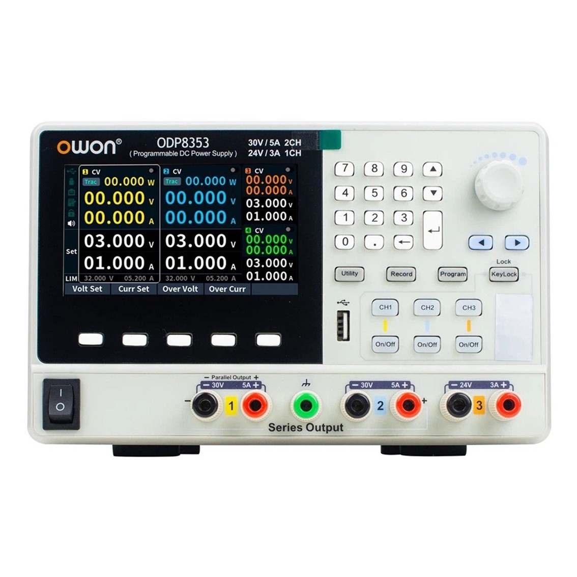 OWON ODP8354 DC파워서플라이 4채널 4CH 30V, 5A, 90W 2CH 24V,3A, 24W 2CH DC전원공급기