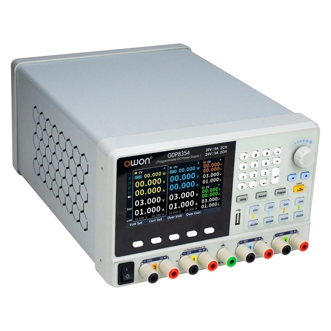 OWON ODP8354 DC파워서플라이 4채널 4CH 30V, 5A, 90W 2CH 24V,3A, 24W 2CH DC전원공급기
