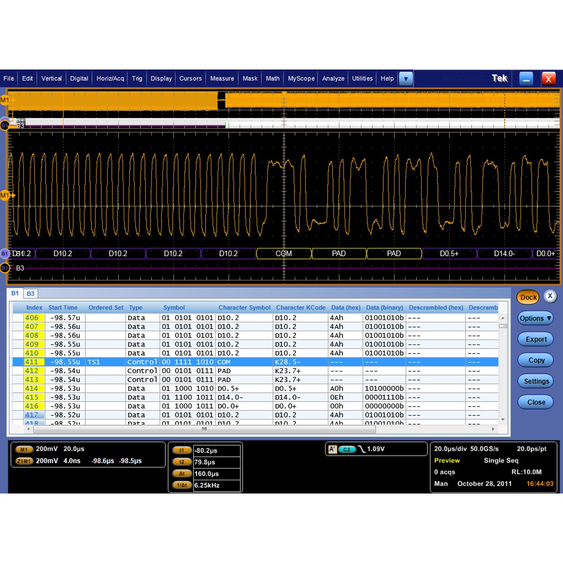 TEKTRONIX DPO71604DX 4채널, 16GHz, 100GS/s, 62.5M 고성능 오실로스코프