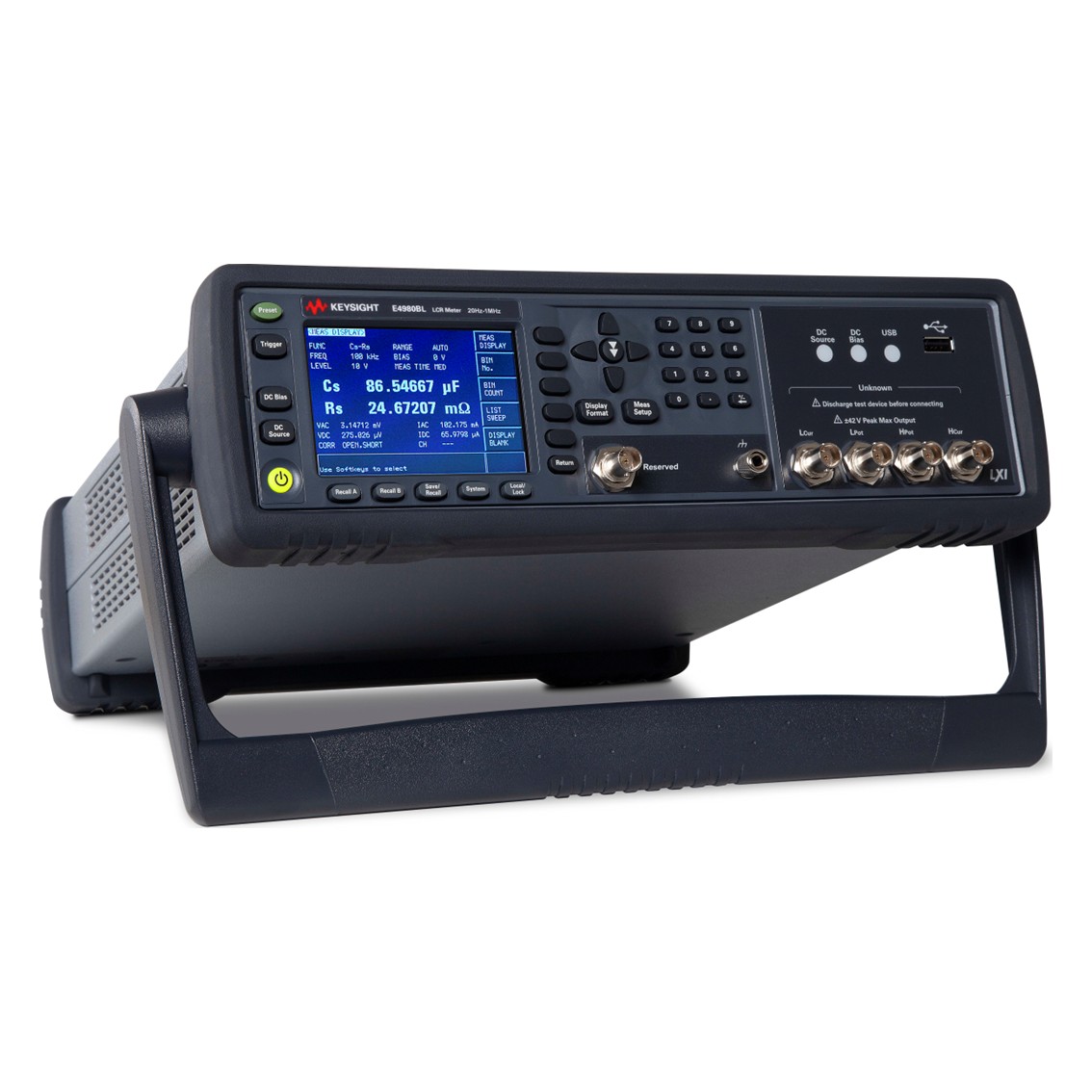 KEYSIGHT E4980BL-102 정밀LCR 미터 20Hz -1MHz with DCR 4디지트, 0.05%