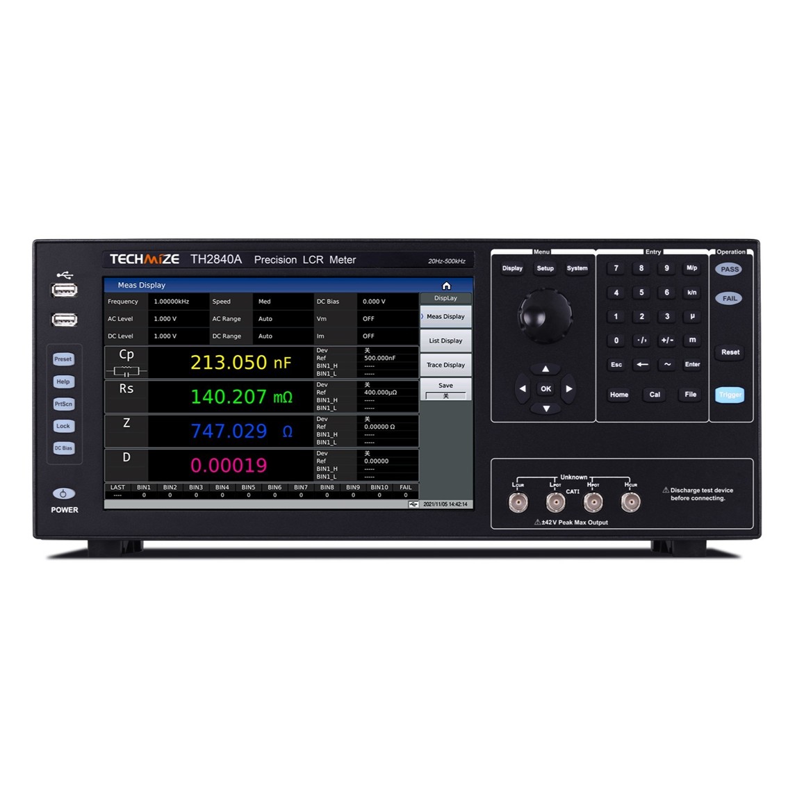 TECHMIZE TH2840B  초고속 LCR미터 20Hz~2MHz 0.05%