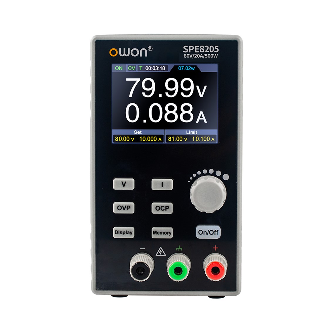 OWON SPE8205 RS-232지원 DC파워서플라이 80V, 20A, 500W 10mV,1mA DC전원공급기