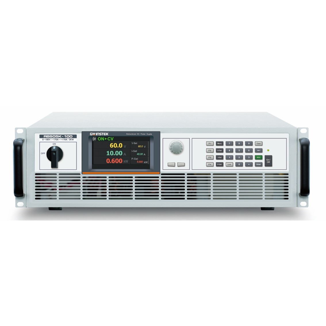 GWINSTEK RBS05K-500  500V, +-40A, 5KW 회생형 양방향 DC파워서플라이 3U