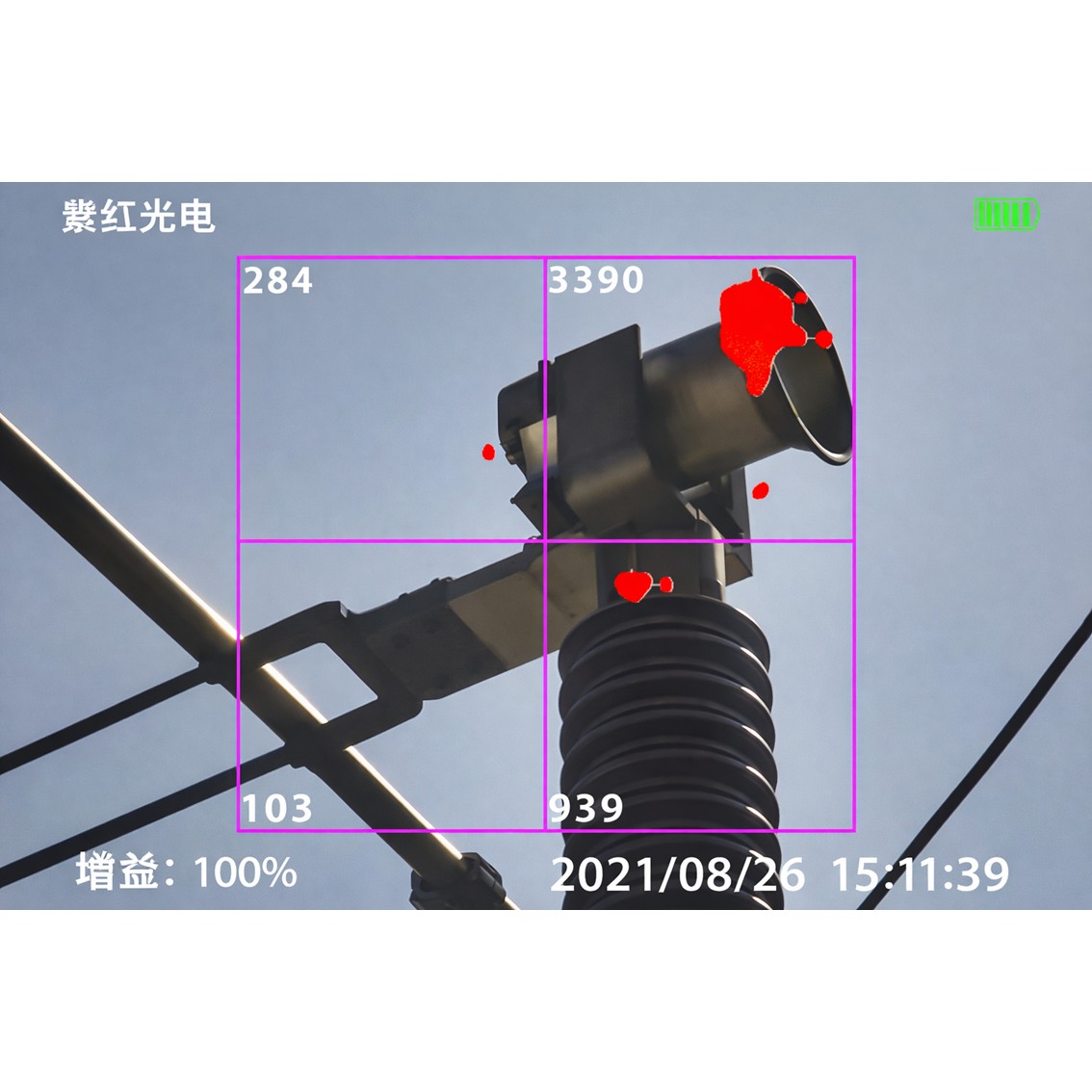 UVIRSYS ZH480  휴대용 코로나 감지 카메라 UV+VIS 듀얼 F.O.V 렌즈 코로나 초음파음향카메라