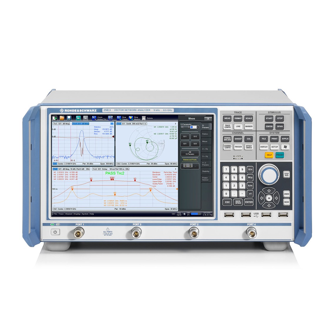 ROHDE R&S®ZNB  벡터 네트워크 분석기 9kHz~43.5GHz, 2-4포트, 140dB, 4 ms 벡터 네트워크 아날라이저