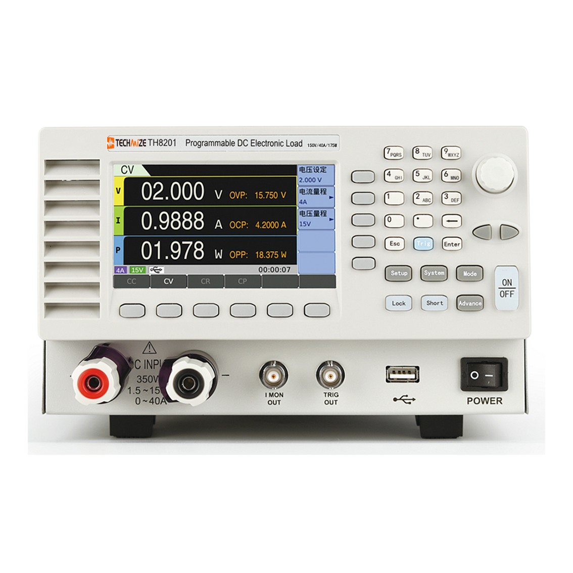 TECHMIZE TH8201  DC전자로드 150V, 40A, 175W DC전자부하