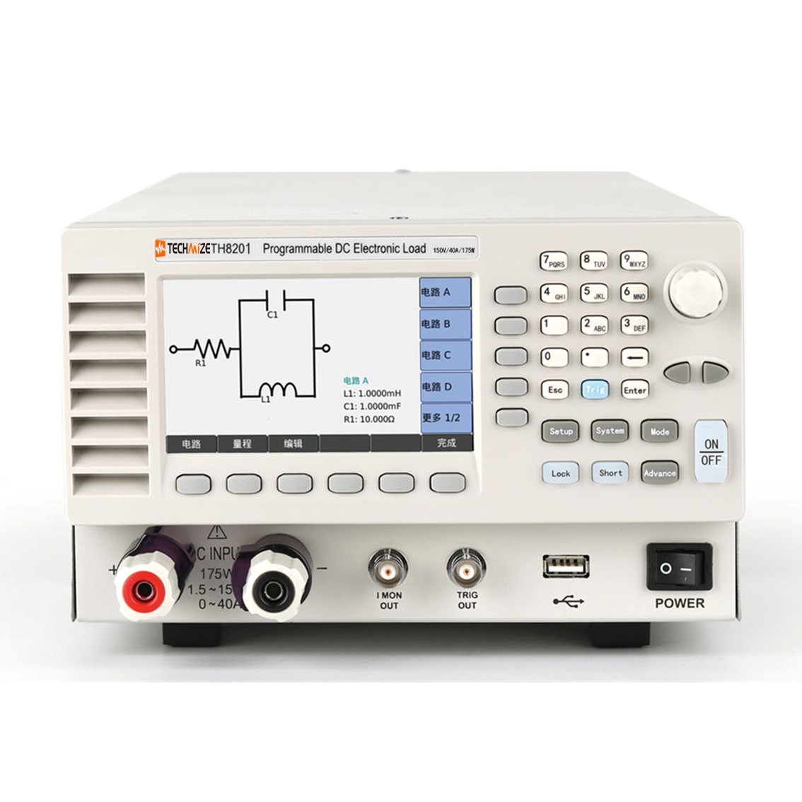 TECHMIZE TH8201  DC전자로드 150V, 40A, 175W DC전자부하