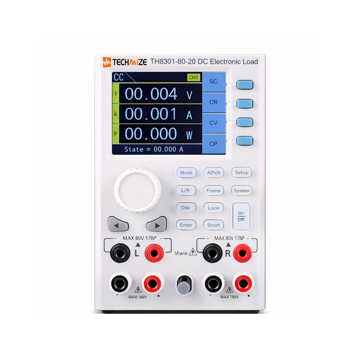 TECHMIZE TH8301-80-20  모듈러 DC전자로드 80V, 20A, 100W×2 DC전자부하