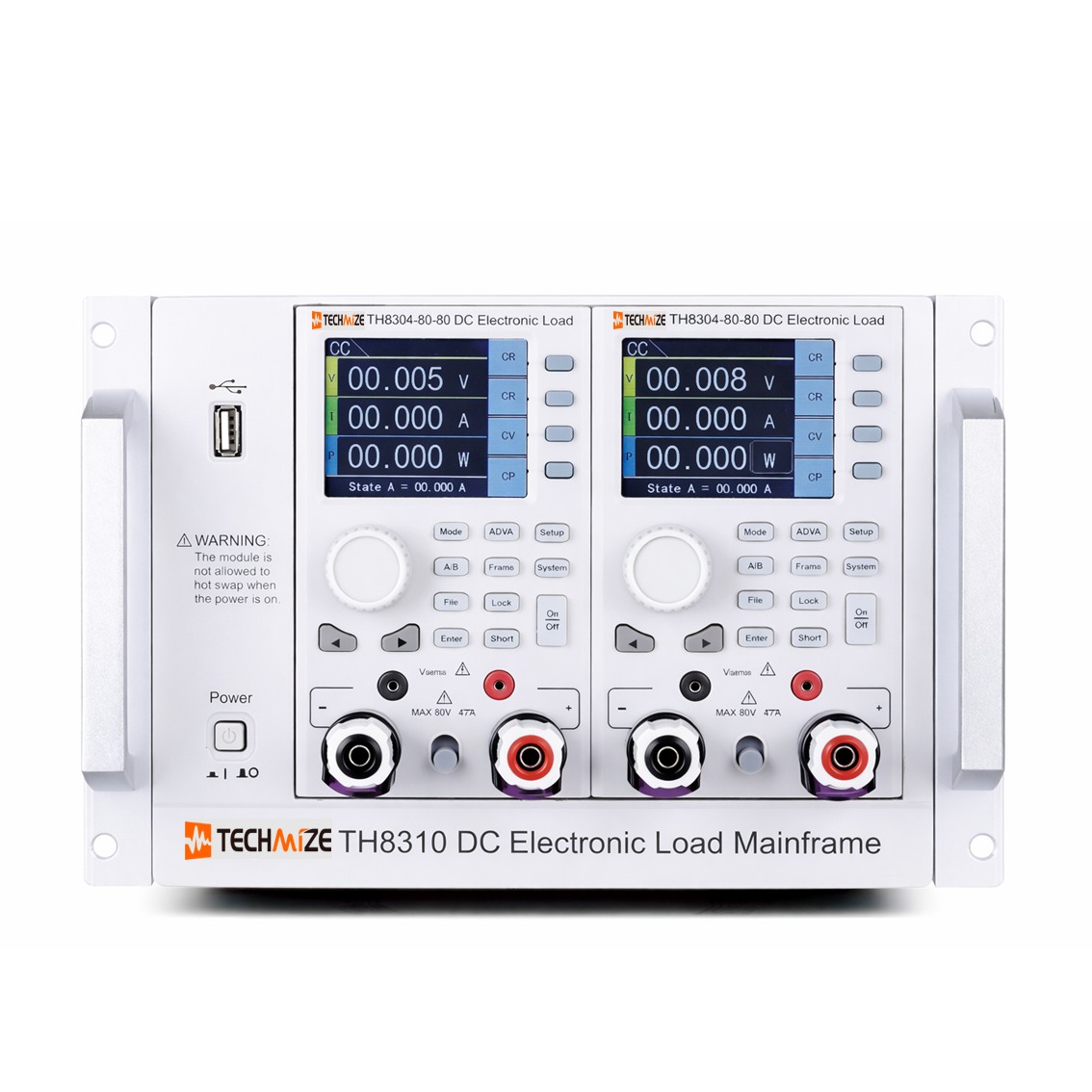 TECHMIZE TH8304-80-80  모듈러 DC전자로드 80V, 80A, 400W×1 DC전자부하
