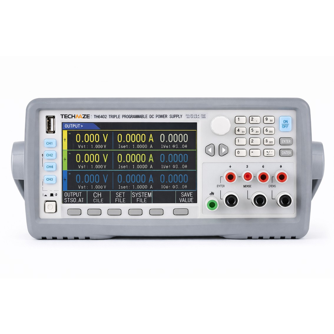 TECHMIZE TH6413  3채널 DC파워서플라이 0-60V, 3A, 180W×2, 0-6V, 5A, 30W×1 DC전원공급기