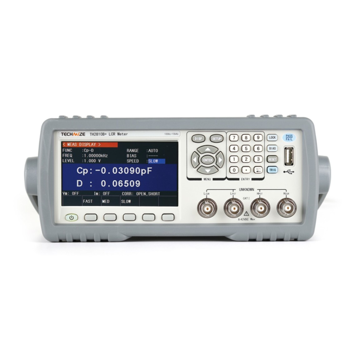 TECHMIZE TH2811D  LCR미터 100Hz,120Hz,1kHz, 10kHz, 0.1% 4.3인치