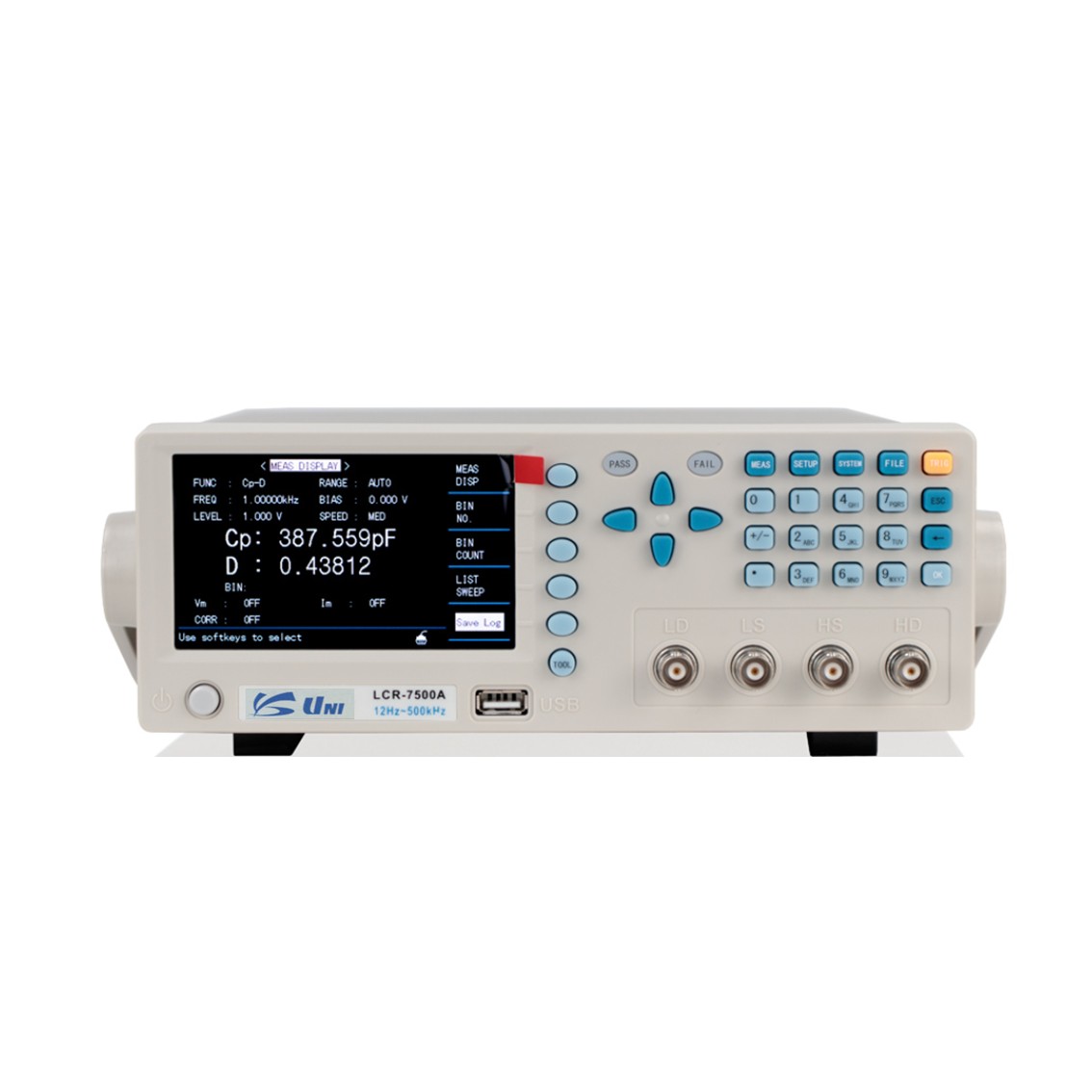 UNI LCR7300A  LCR미터 0.05%, 12Hz~300kHz RS232, USB HOST, HANDLER기본